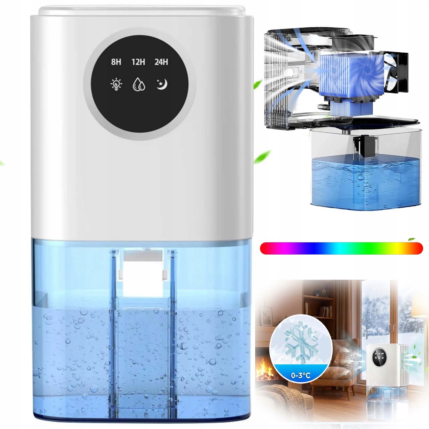 Odvlhčovač Vzduchu 1,7 L Výkonný Přenosný Pohlcovač Vlhkosti Dehumidifier