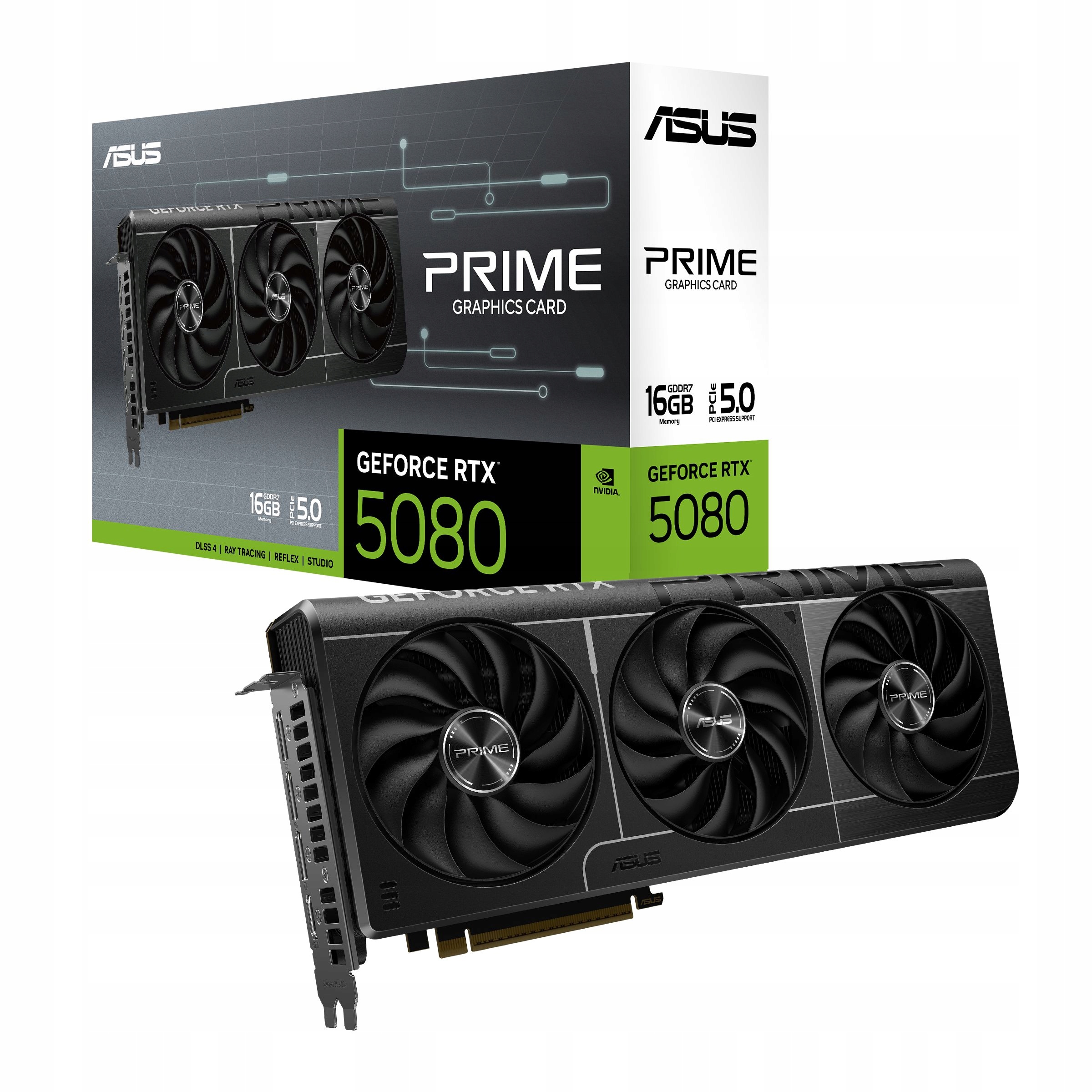 Karta Asus Prime GeForce Rtx 5080 16GB GDDR7 PCIe 5.0, 3xDP+HDMI Dlss 4
