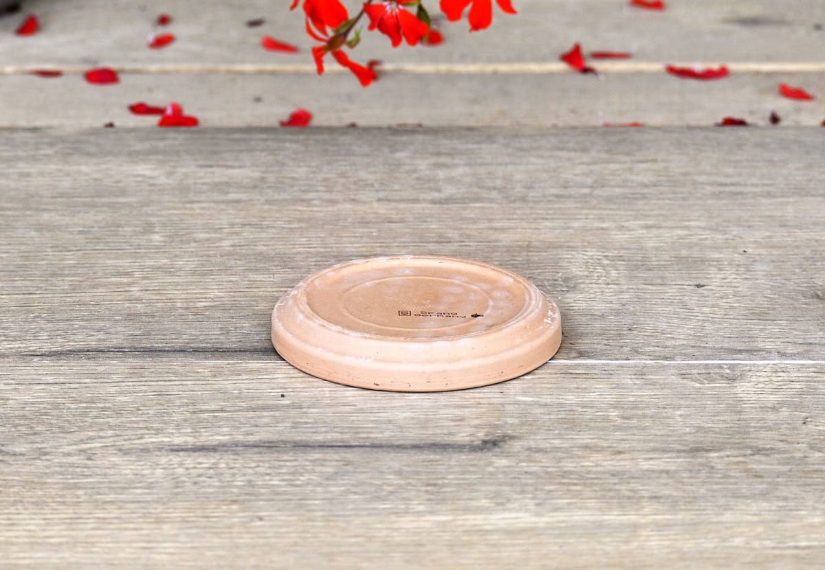 Podstawka pod doniczkę gliniana ANTYK 9cm - spodek z jasnej terakoty Kod producenta TP-150-161-09-P