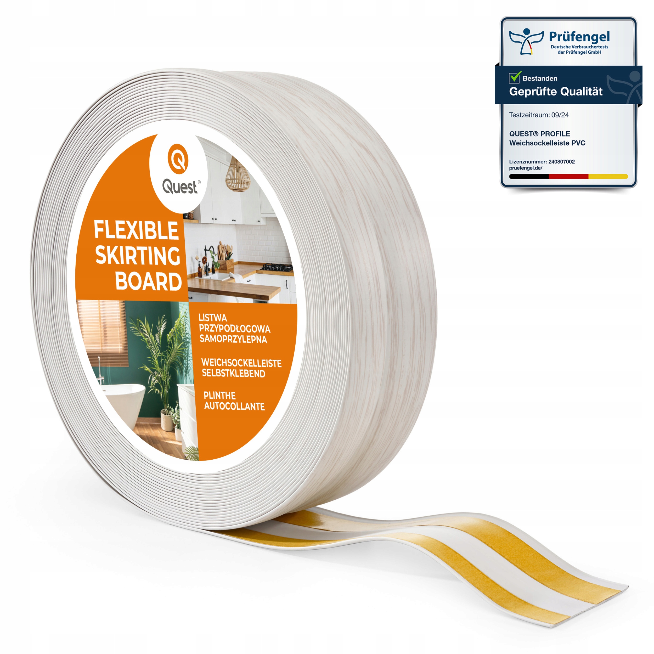 Samolepiaca podlahová lišta z Pvc 32x23 Breza 5 m