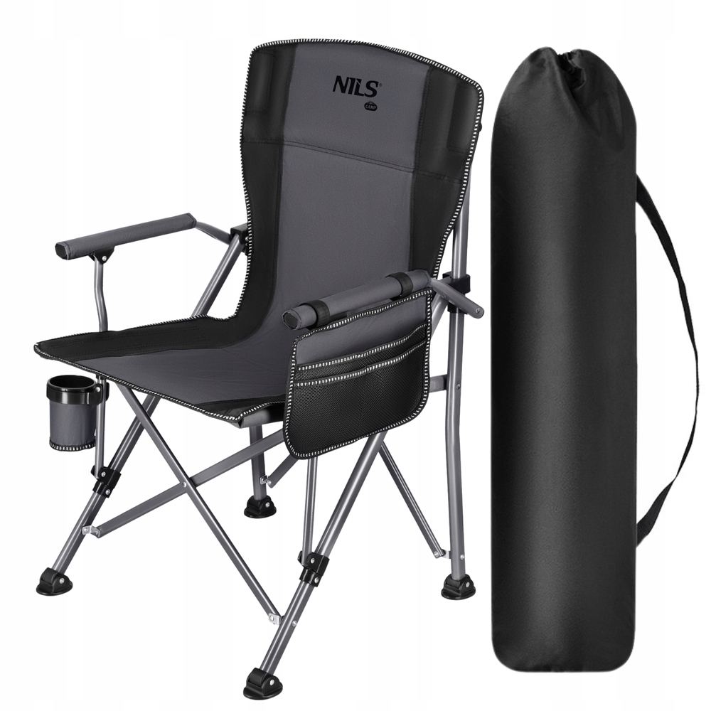 Krzesło Turystyczne Składane Kempingowe Karpiowe Wędkarskie Na Ryby Nils