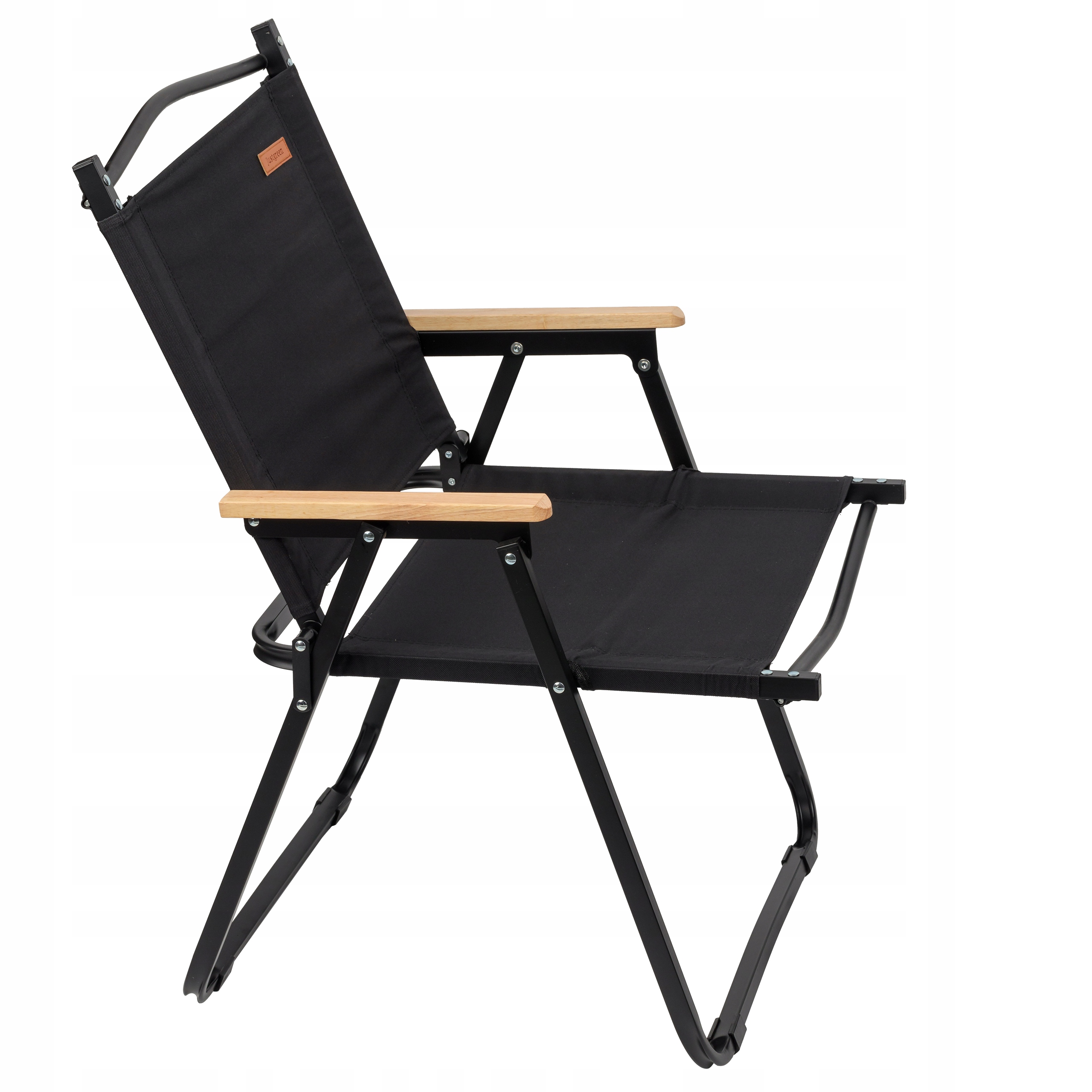 KRZESŁO SKŁADANE TURYSTYCZNE LEKKIE KRZESEŁKO WĘDKARSKIE KEMPINGOWE CZARNE Kod producenta B-2462