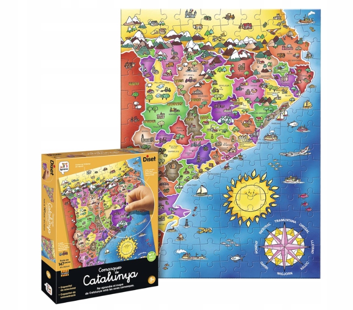 Puzzle Diset Regiony Katalonii Mapa (63664)