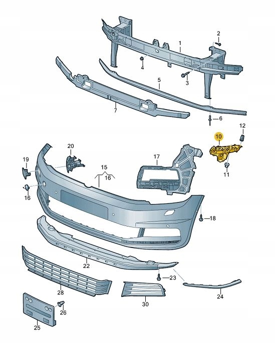 5TA807049 - Направляющая бампера VW Golf VIII ru
