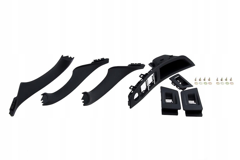 ZESTAW UCHWYTÓW DRZWI PRZÓD BMW 5 F10 09- CZARNY-7