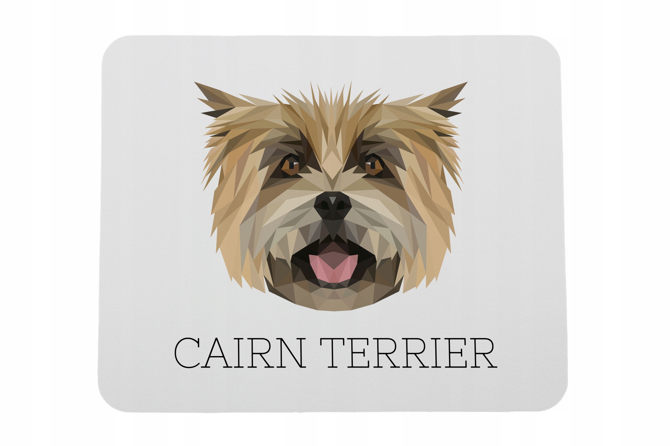 Cairn Terrier -geometryczna podkładka ze zdjęciem i napisem pod mysz Art-Do