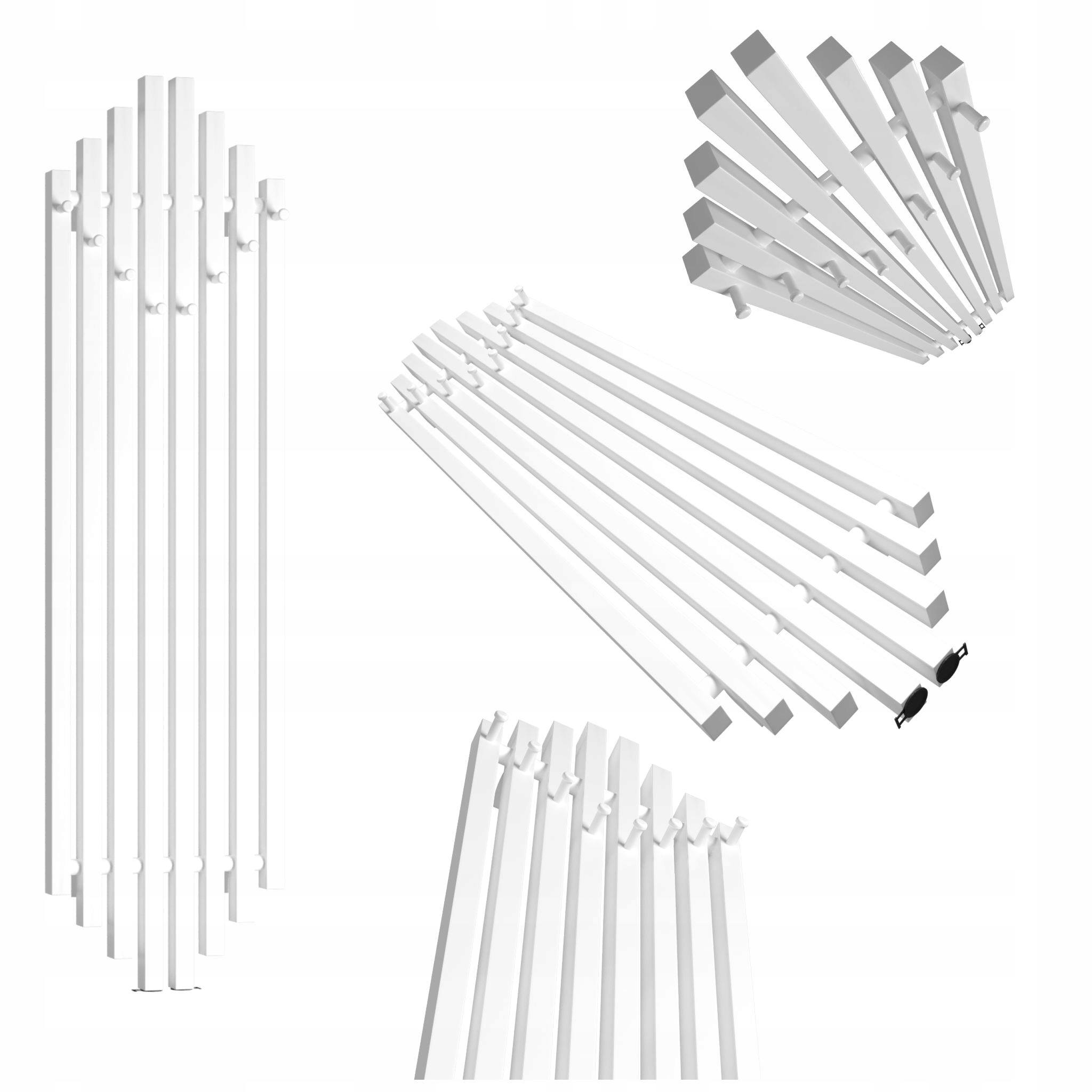 Dekorativní radiátor Bigben Hook 100x38 bílý matný hladký