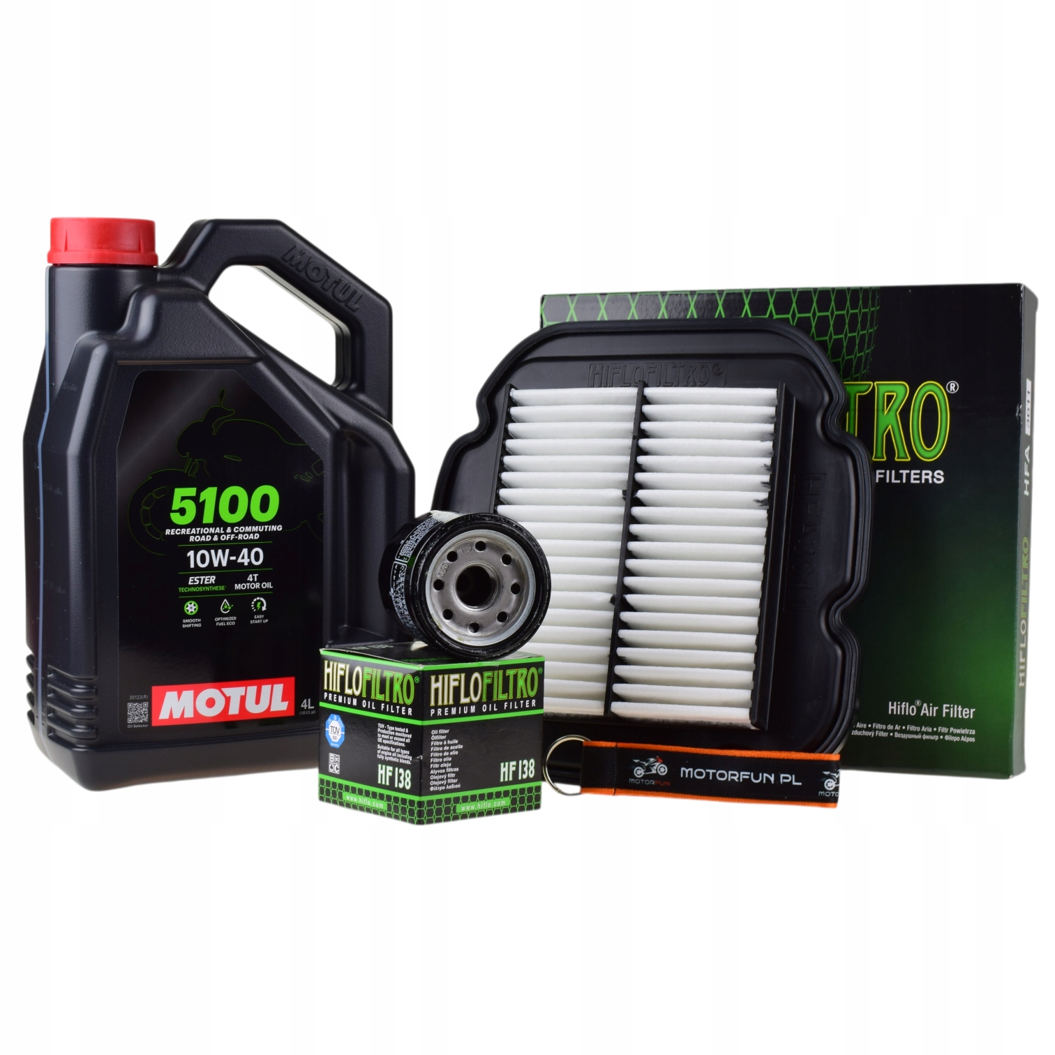 Filtr oleju powietrza olej Motul 5100 Suzuki DL 650 V-strom 04-25r.