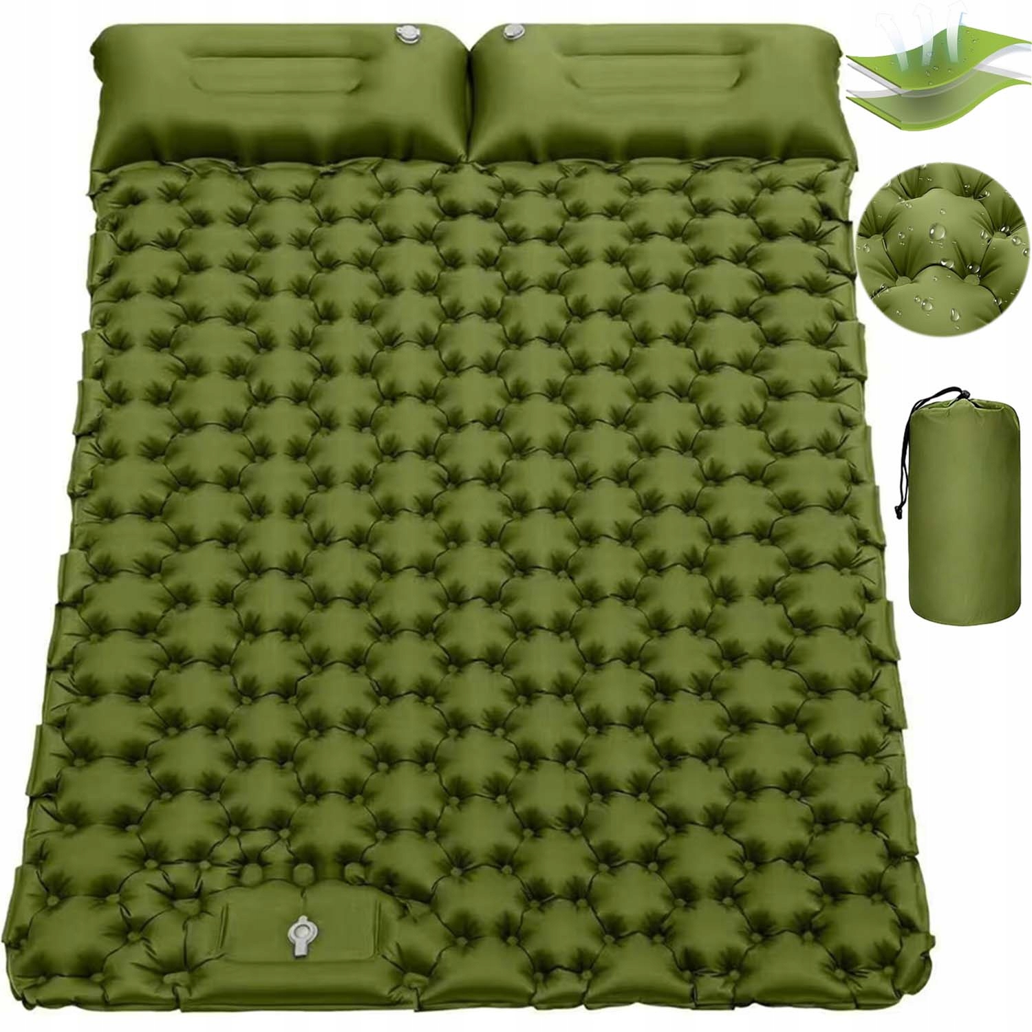 Matrace Nafukovací Dvoulůžková Podložka Ultralehká Karimatka 200*130*10 CM Přenosná