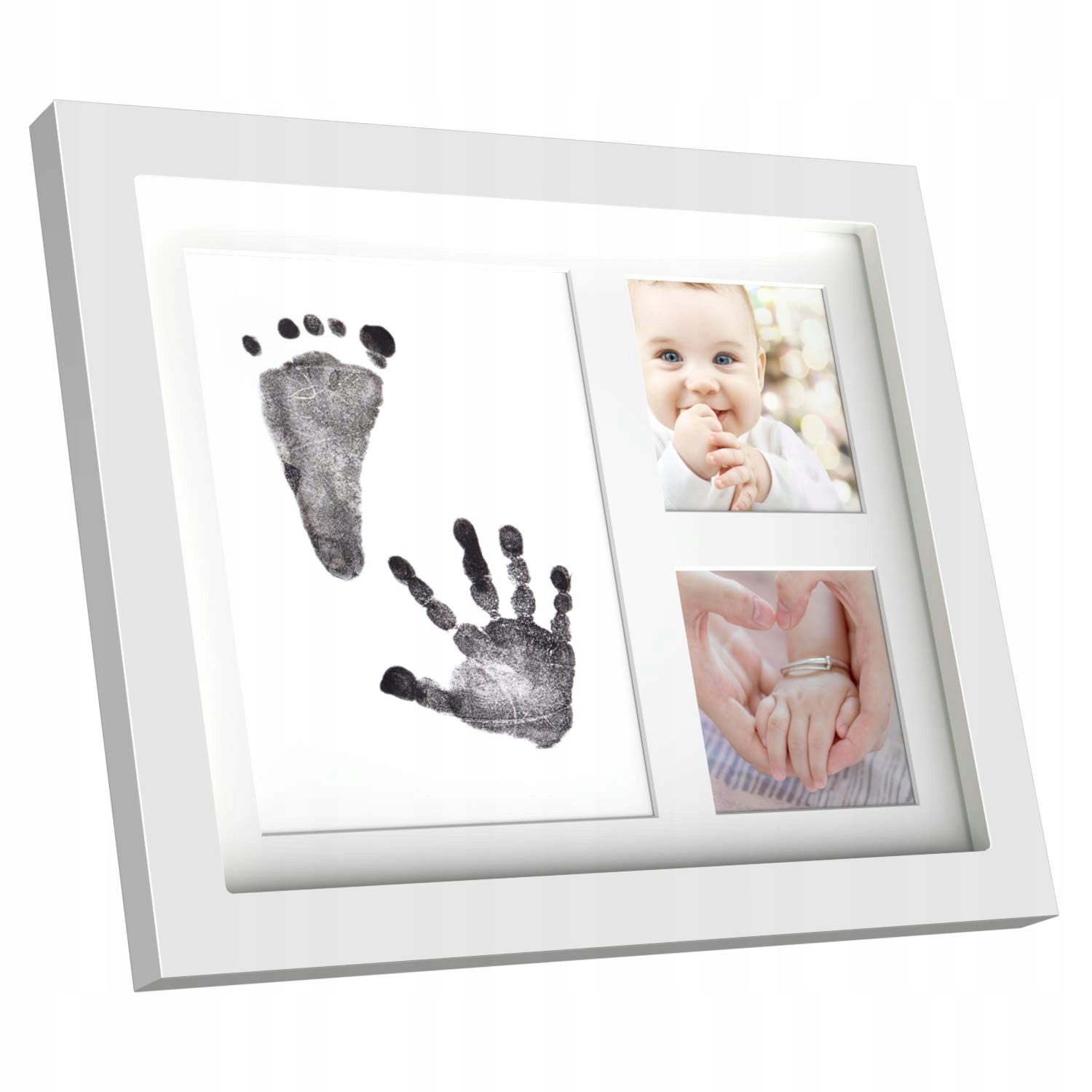 ФОТОРАМКА З ГЛИНОЮ ДЛЯ ВІДБИТКІВ РУК ТА НІГ ПОДАРУНОК НА БАБІ-ШОУР Бренд Korbi