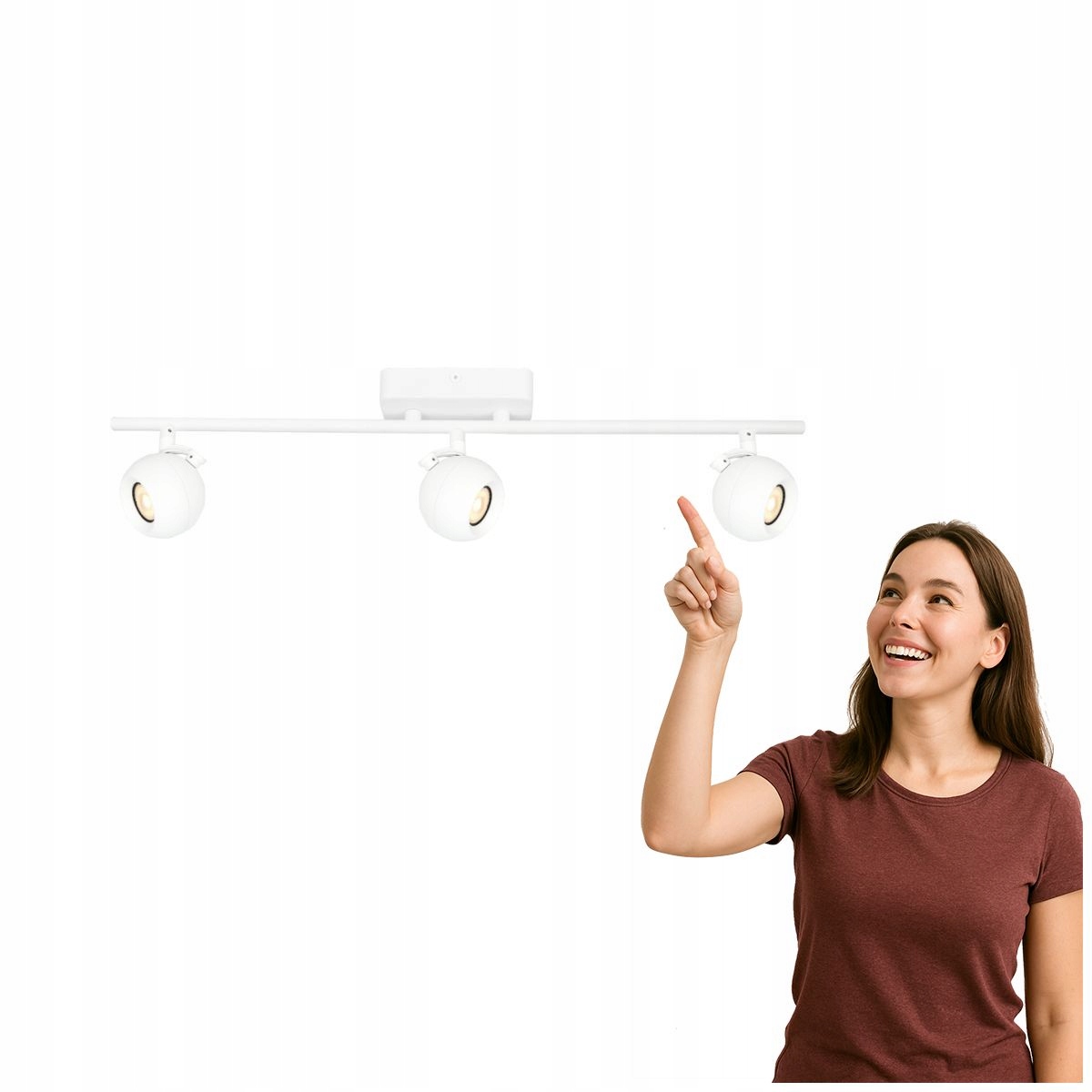 Reflektor Lafin Bílý 3 Plamenný do interiéru hliníkový Italux