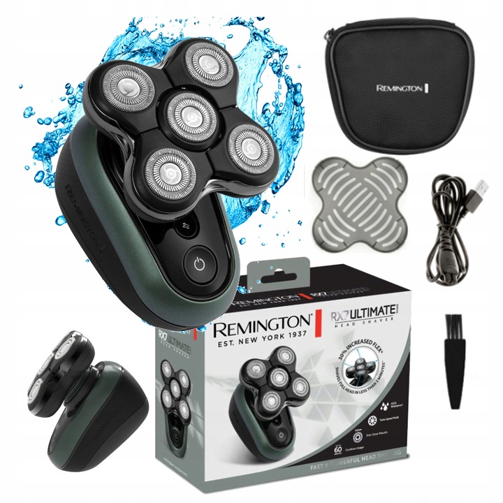 Remington RX7 Golarka do głowy Rotacyjna Wodoodporna Turbo 5w1 trymer