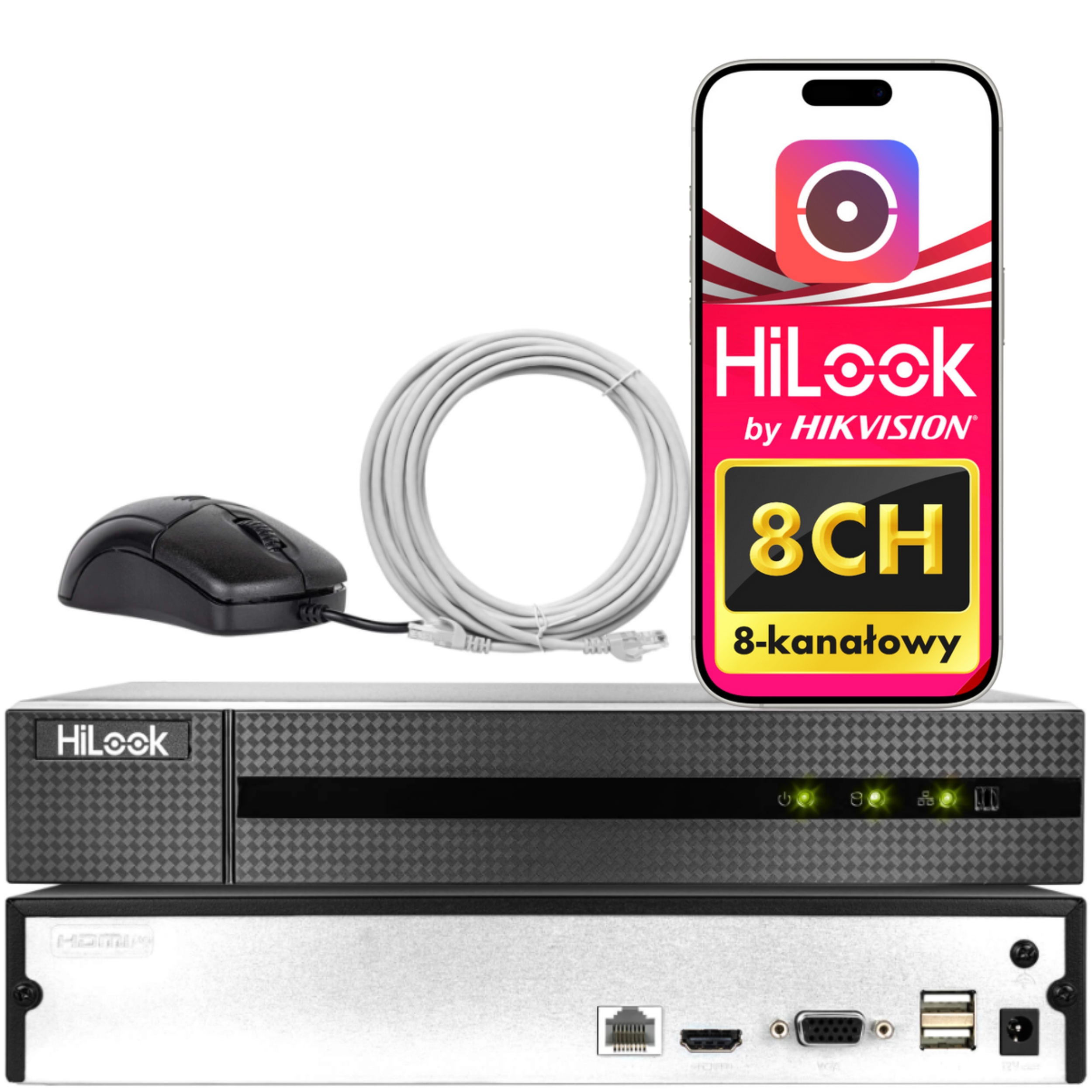 Rejestrator Ip NVR-8CH-4MP/8P 8 Kanałowy Sieciowy Poe Hilook by Hikvision