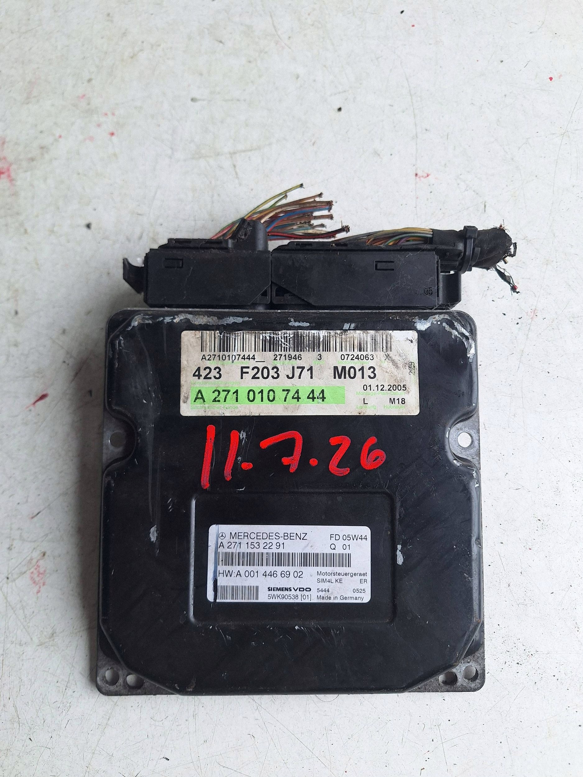 MERCEDES computer Centralina Motore A2710107444