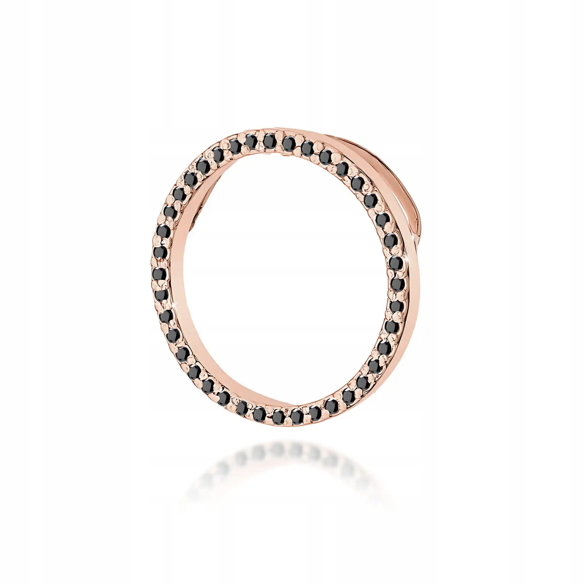 Zlatý přívěsek 585 s černými diamanty růžové zlato je efektní jako dárek