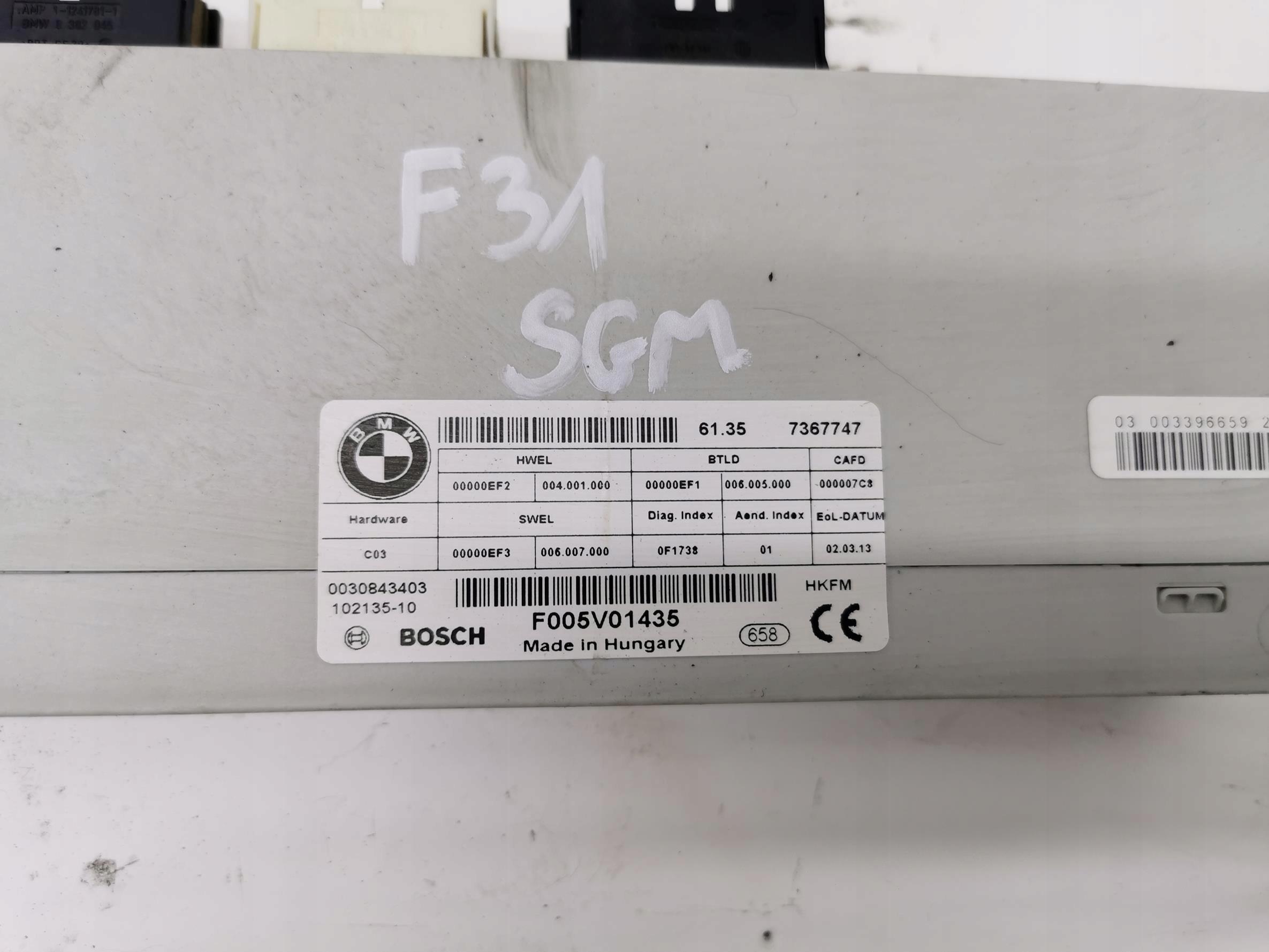 module bonnet boot BMW SERIA 3 F31 7367747
