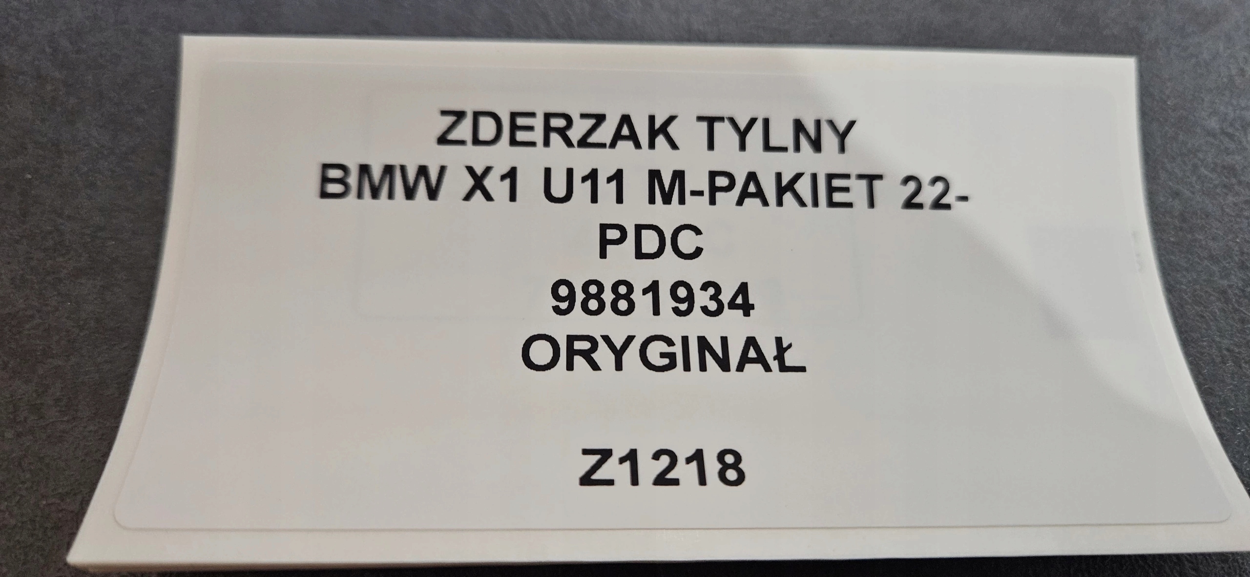 bumper rear BMW X1 U11 m-packet 22- PDC 9881934 original
