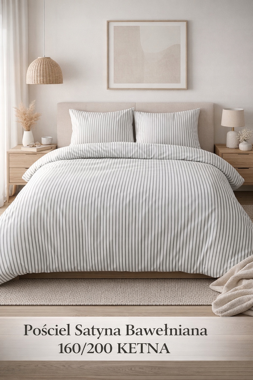 Sada povlečení saténová bavlněná přikrývka 160/200 polštář 70/80 Ketna