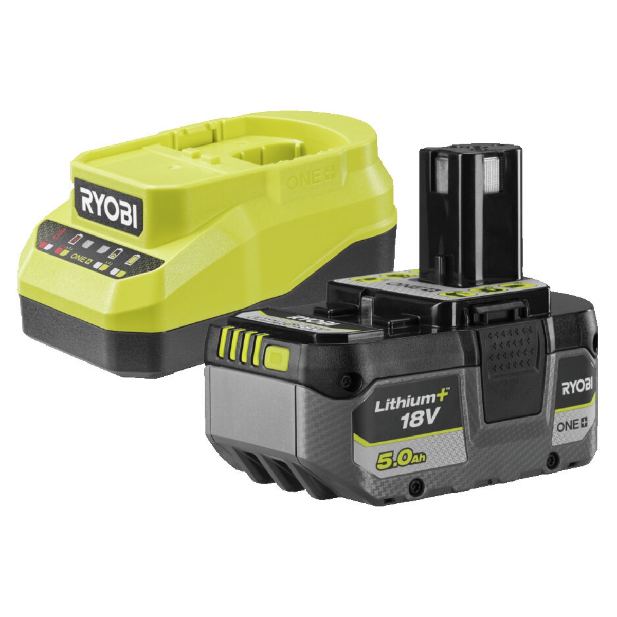 Ryobi Sada Akumulátor RB18L50 18V 5,0AH Nabíječka 2A RC18120A-150 Ryobi