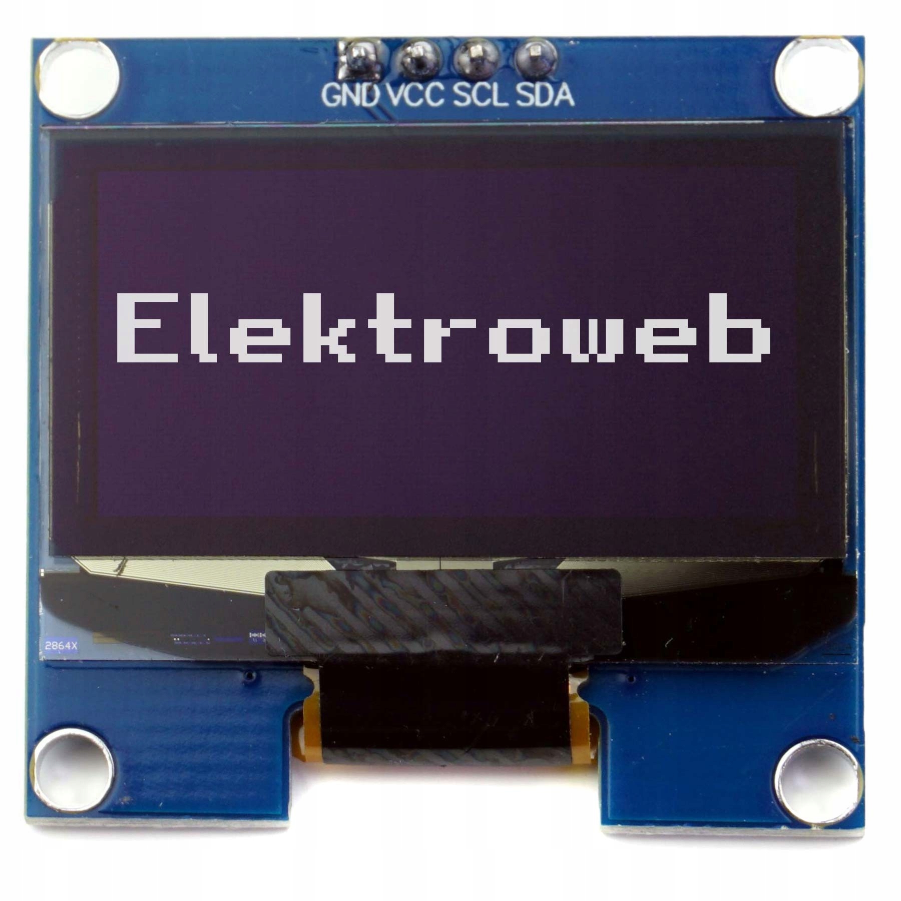 Wyświetlacz Oled 128x64 1.3" cala biały zlutowany I2C