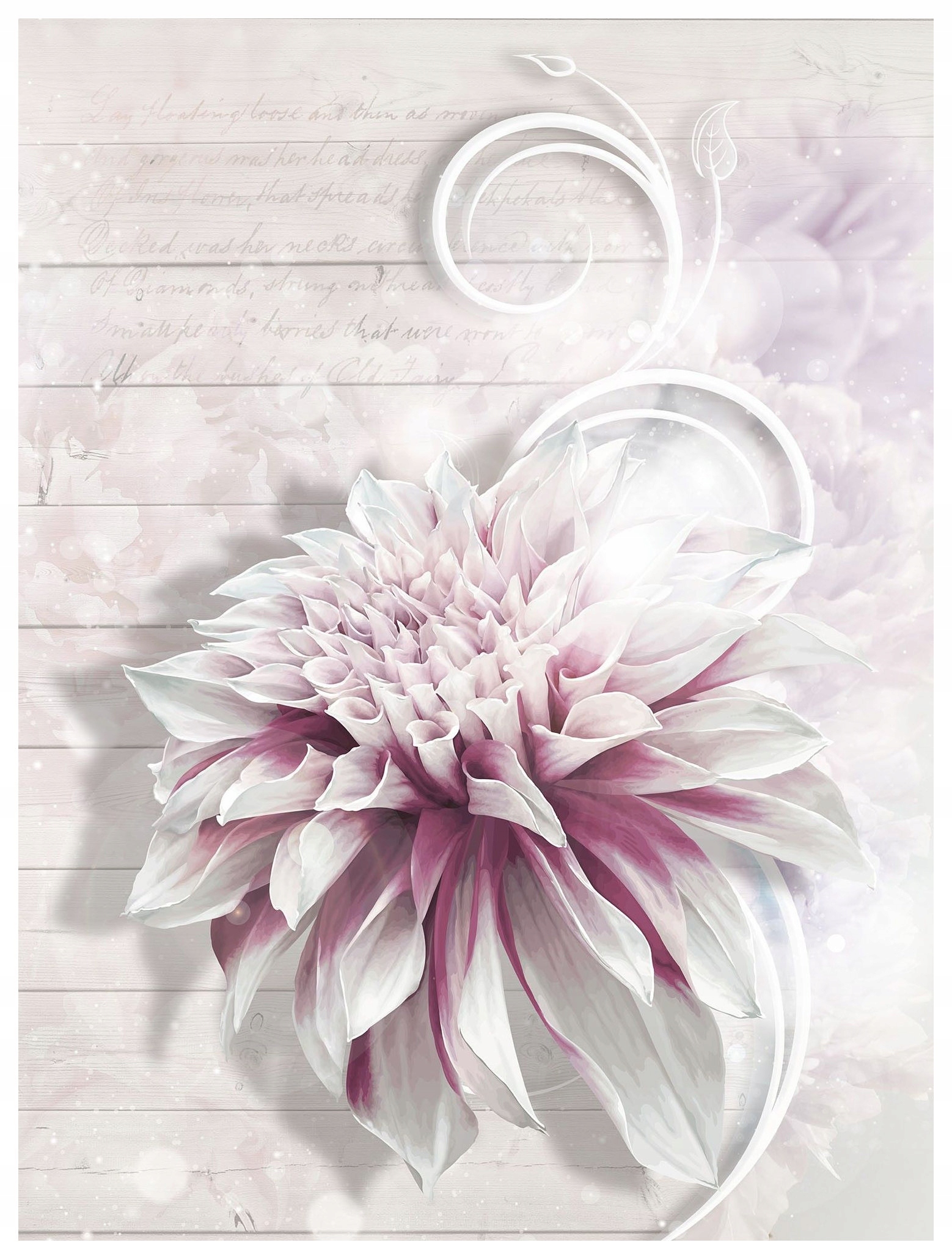 Vliesová fototapeta Květiny Vintage na dřevě Elegantní 206x275 lepidlo