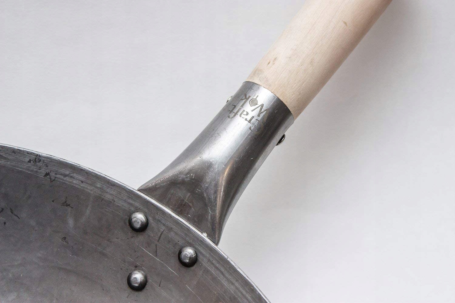 TRADYCYJNY WOK ZE STALI RĘCZNIE MŁOT INDUKCJA 36CM Średnica 36 cm