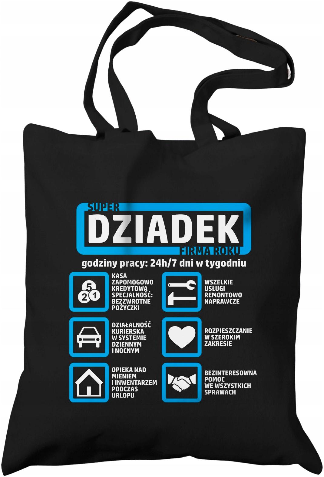 

Torba ekologiczna bawełniana ecru- Dziadek
