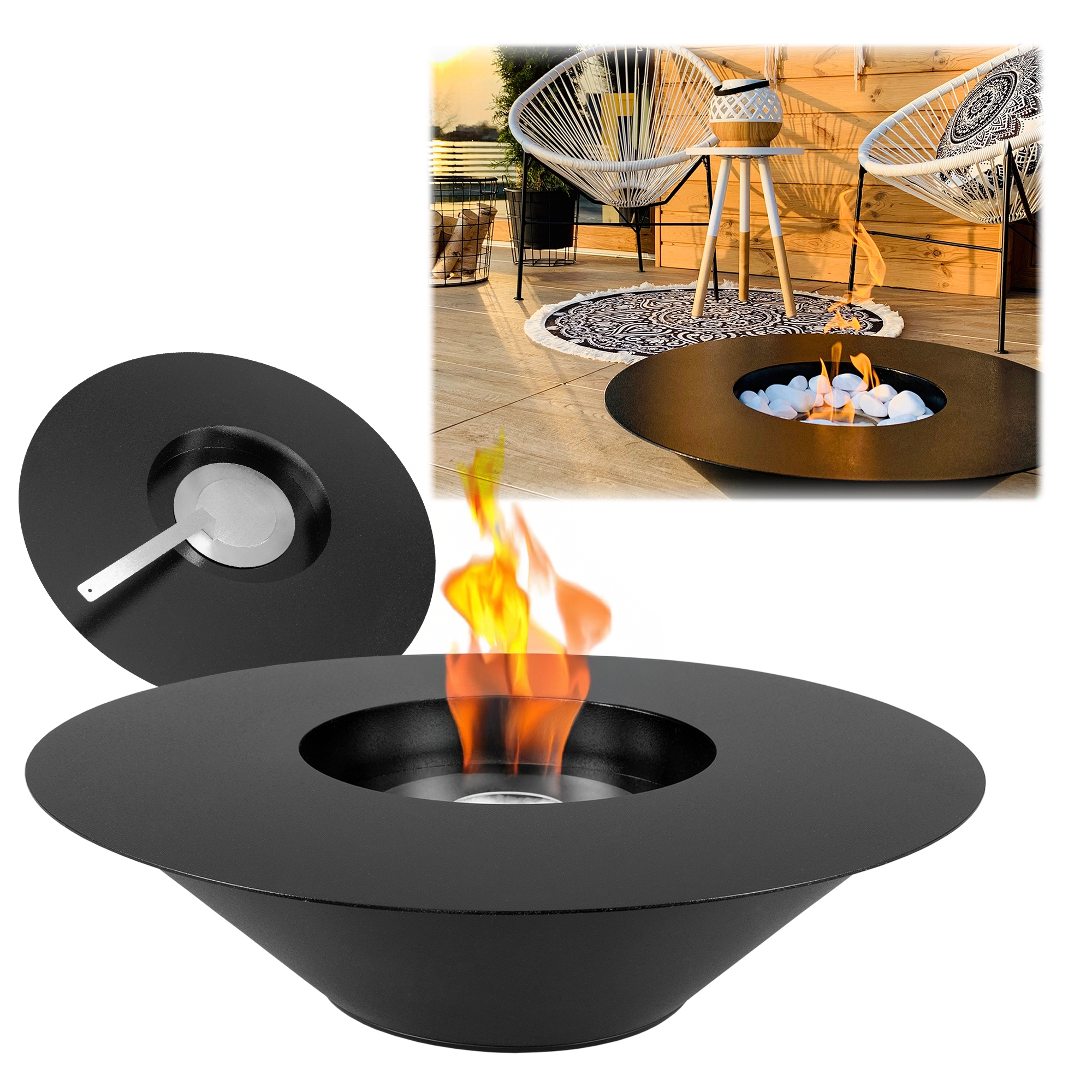 Биокамина UNIVERSE Черен мат