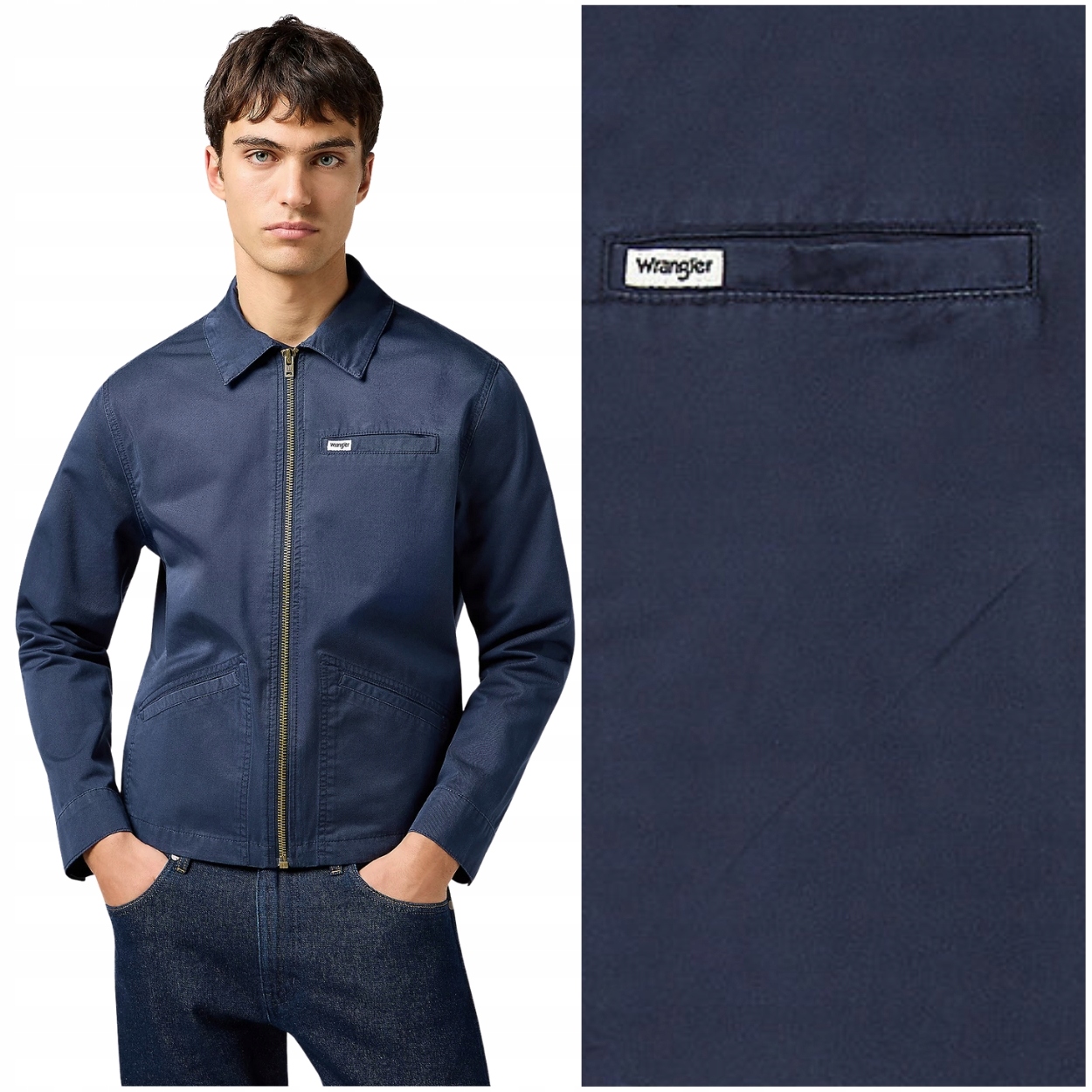 Wrangler Rodeo Utility Jacket Navy tmavě modrá bavlněná bunda pánská L