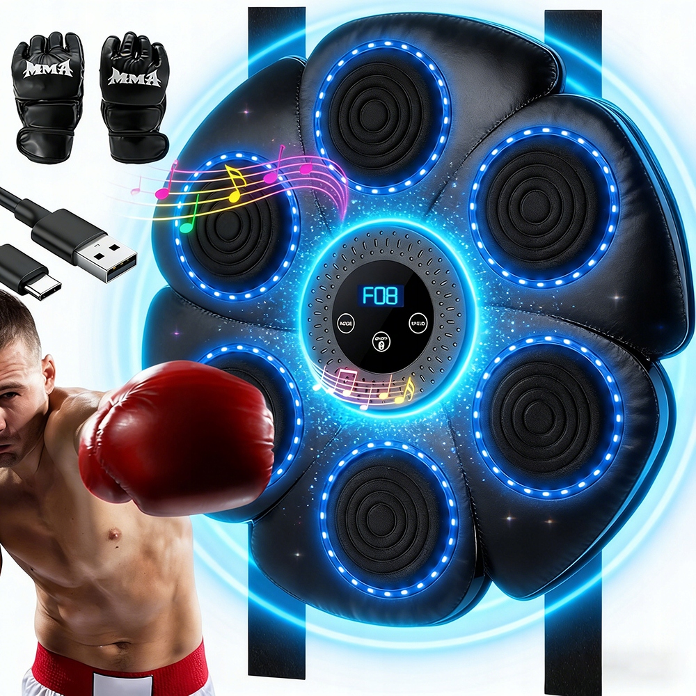 Music Boxing Machine Z Bluetooth 9 Trybów Gry Rękawice Bokserskie