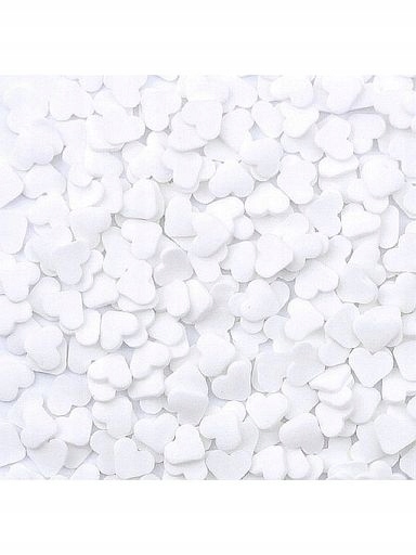 Levně udanewypieki Cukrový Posyp Srdce Srdíčka bílé 50 g