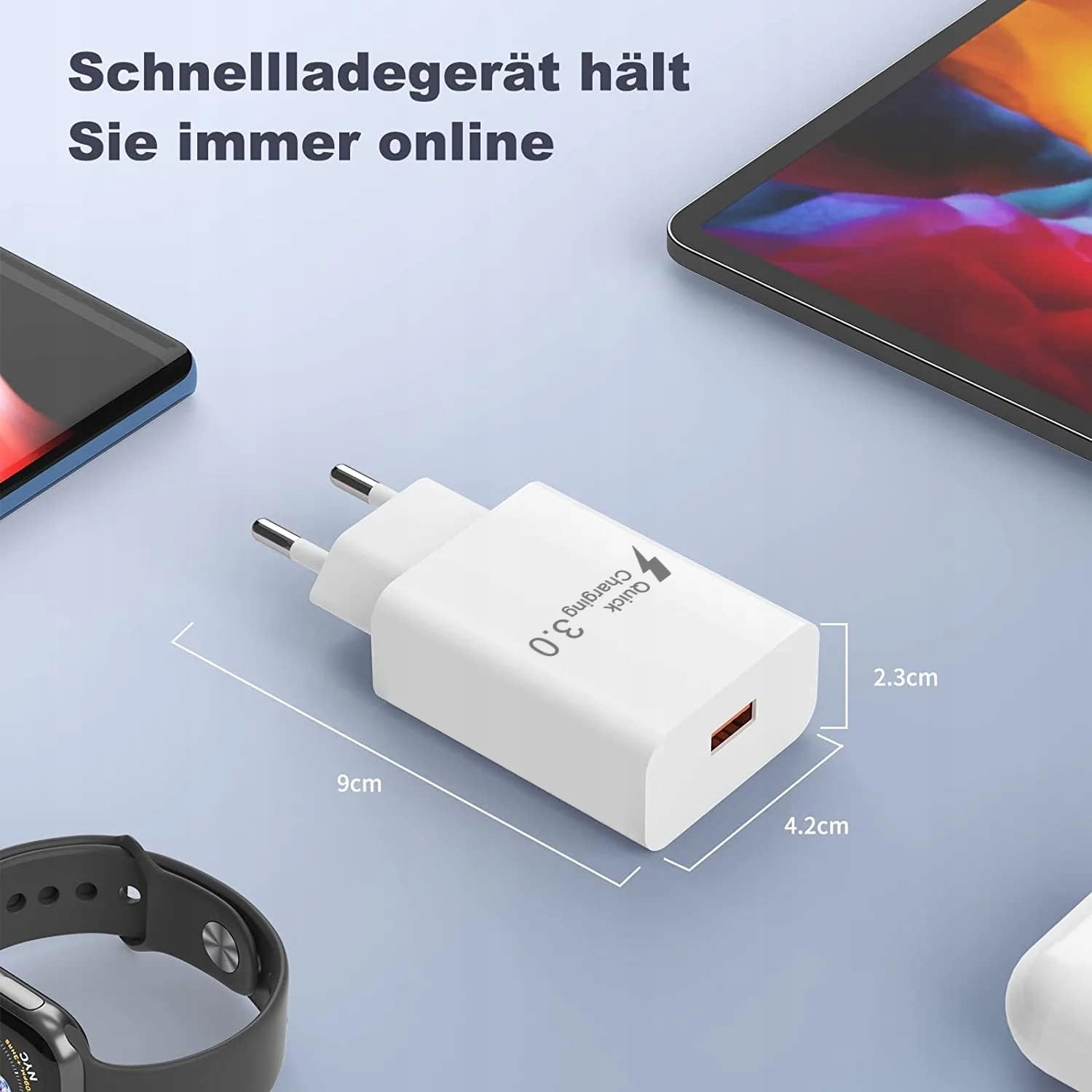NEWDING Ładowarka 18W Quick Charge 30 USB Adapter Do Android — miniatura 6