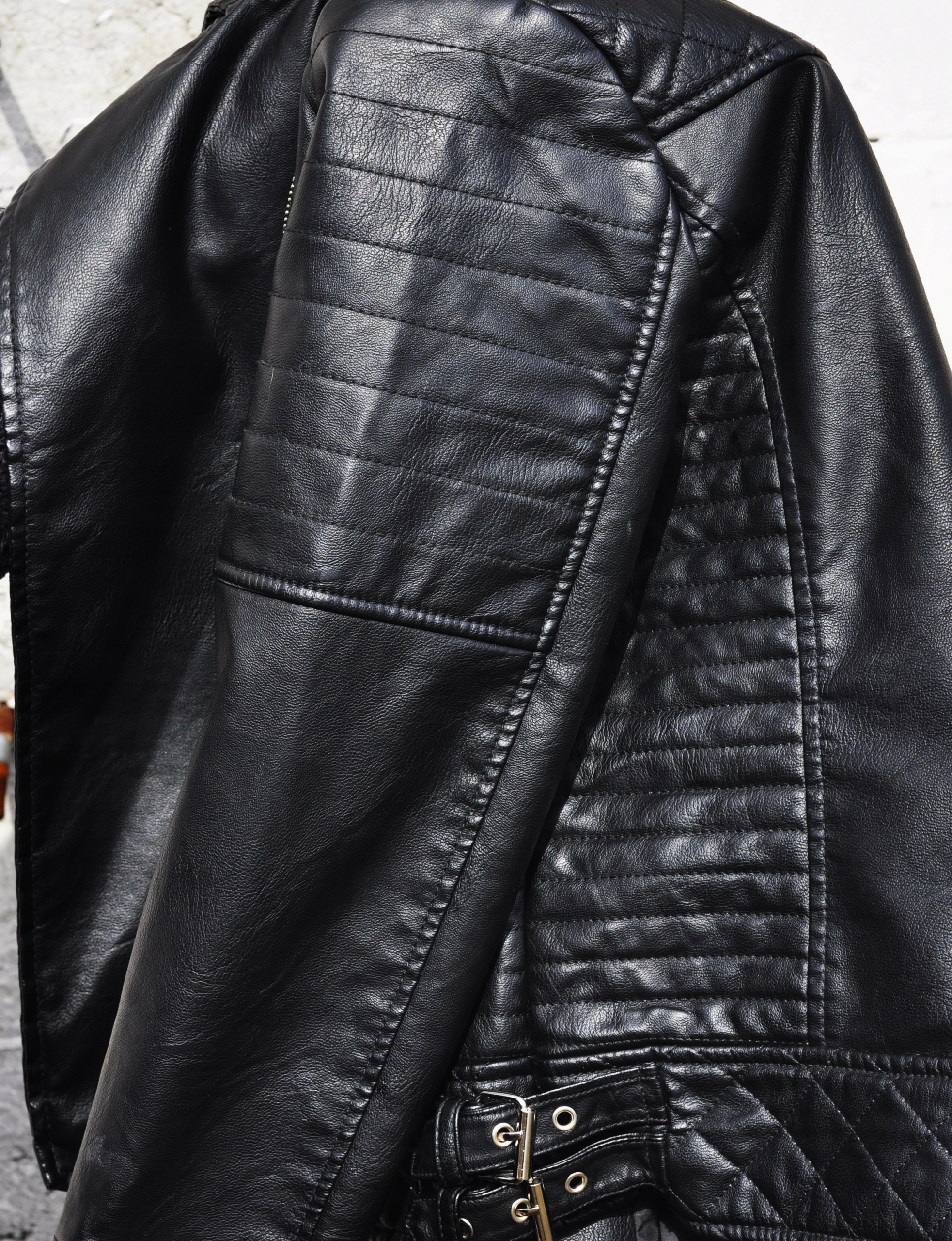 # HM41 __ RAMONESKA _ SKÓRA _ wiosenna klasyczna obłędna KURTKA damska __ M Kaptur bez kaptura