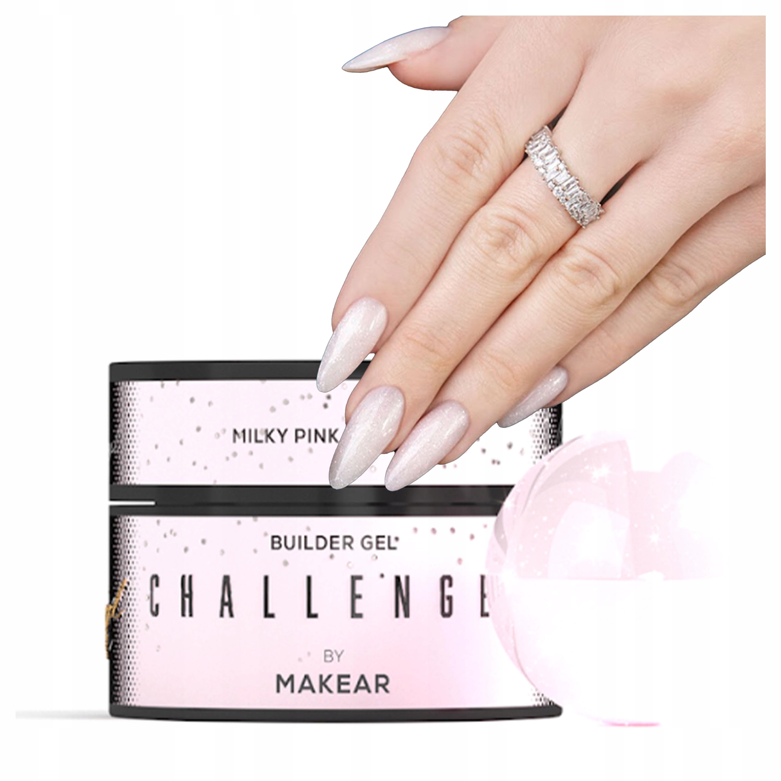 Żel Budujący Challengel HG12 Milky Pink Shimmer