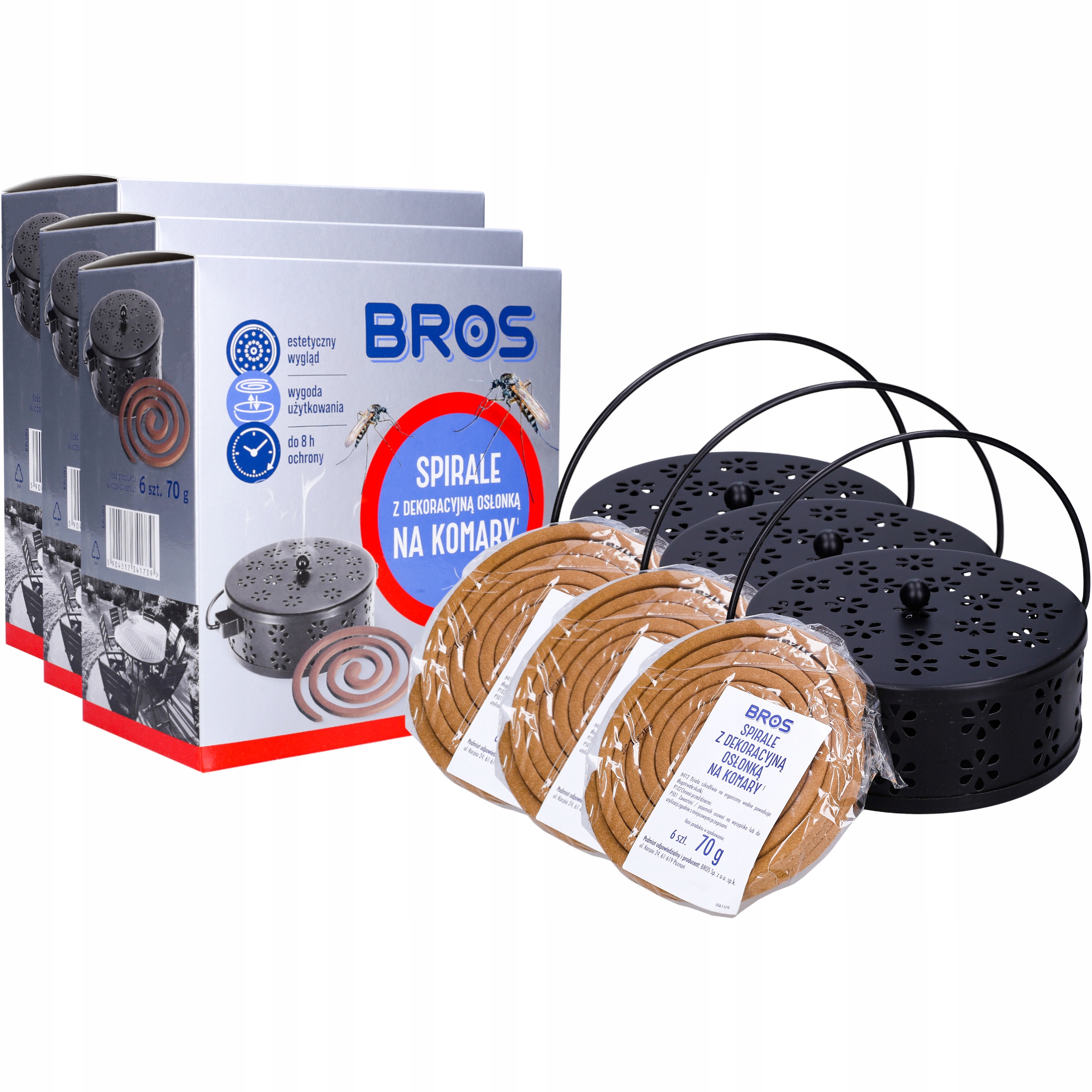 

Bros Spirale Na Komary Z Dekoracyjną Osłonką 18x