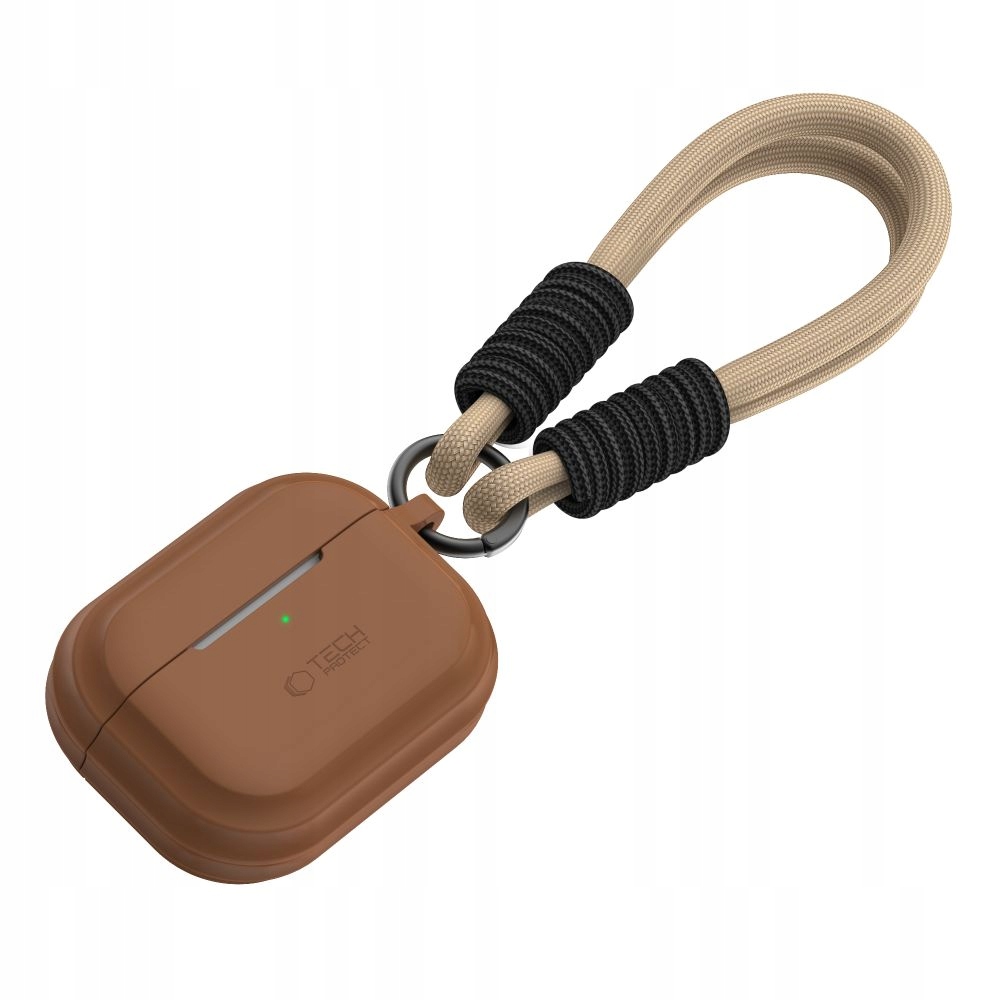 Etui Do Airpods Pro 1 2 Tech-protect Silicone Rope Brązowe Case Obudowa