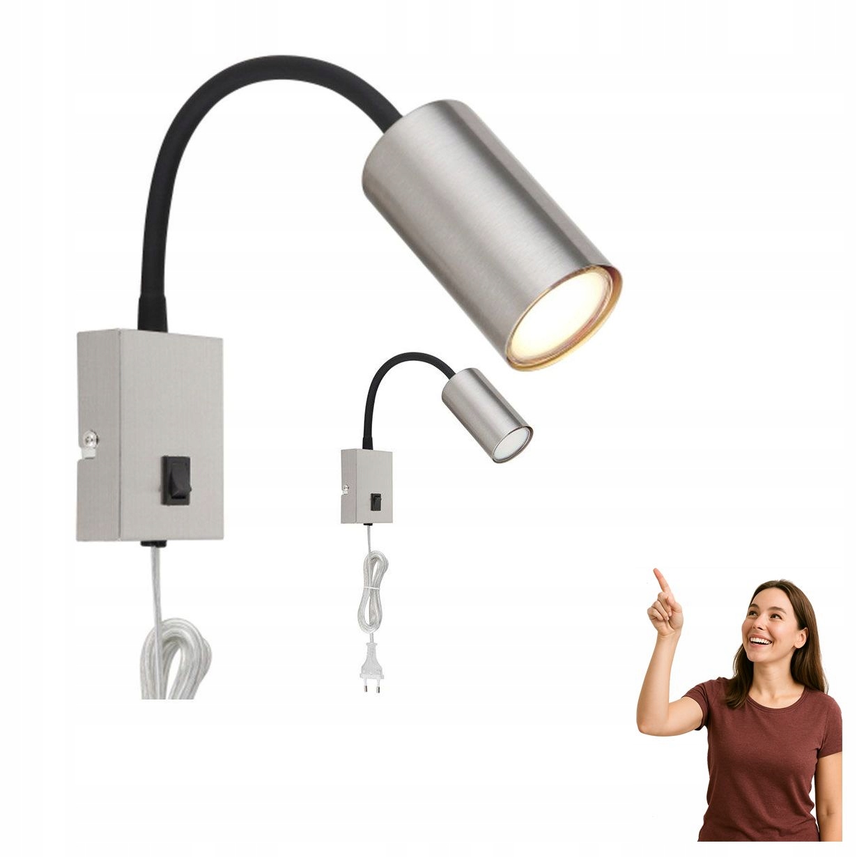 Nástěnné svítidlo s vypínačem Robby 57911W Globo