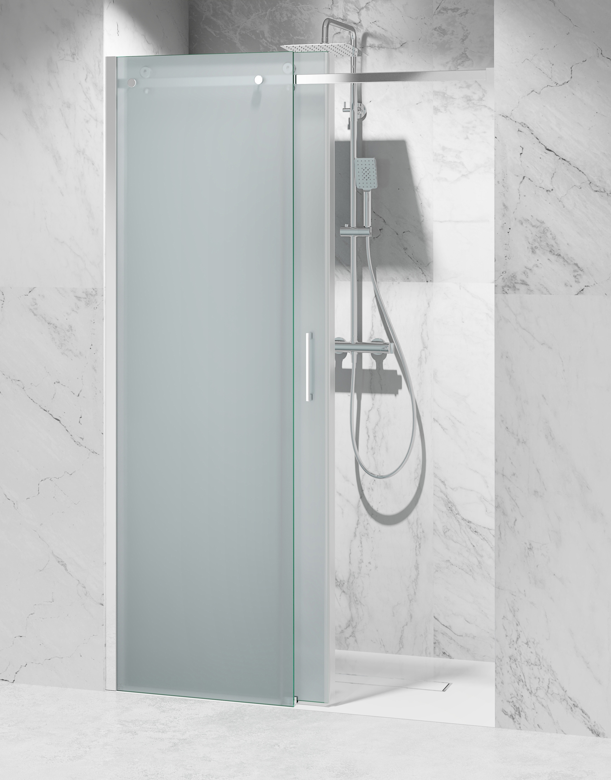 Drzwi Prysznicowe Przesuwne MROŻONE 125cm D20VS 8m Marka Swiss-Liniger