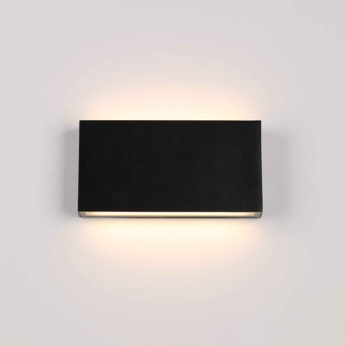 Moura, Moderní černá nástěnná lampa na fasádu do zahrady, Led, 720LM, 3000K