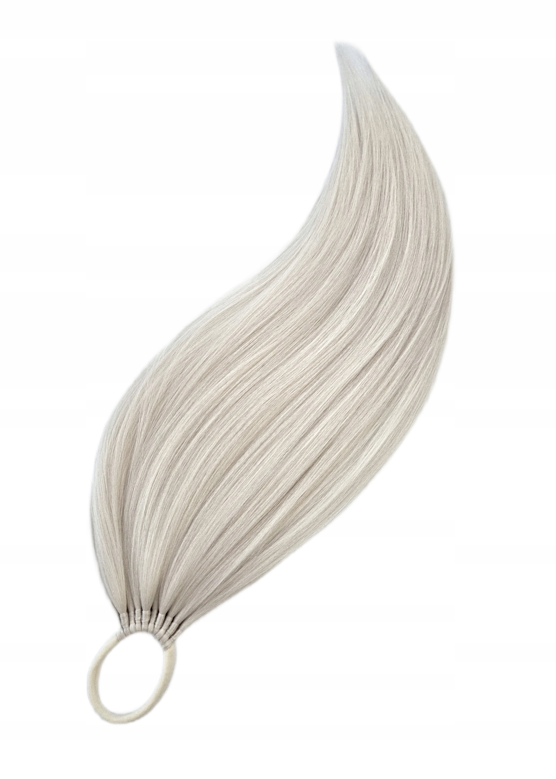 Připínací poník na gumičku, Příčesek, světle blond, Světlá Blondýnka, 50 cm