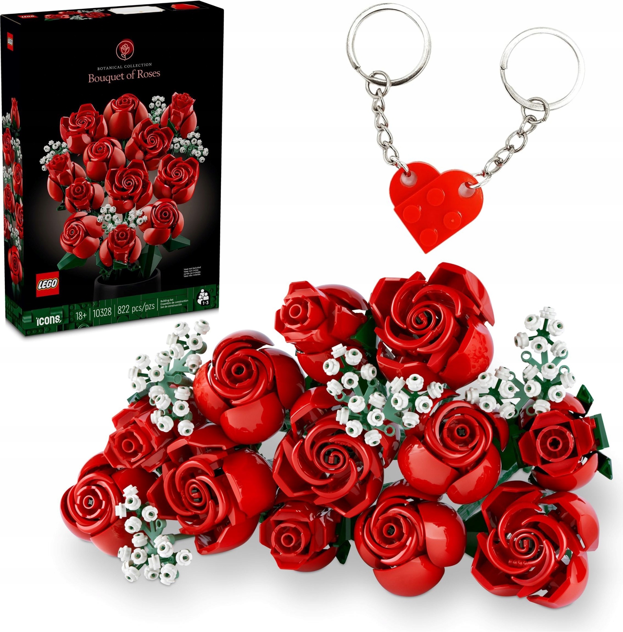 Lego Icons 10328 Kytice Růží Růže Dárek Valentýn Květiny Přívěsek Na Klíče