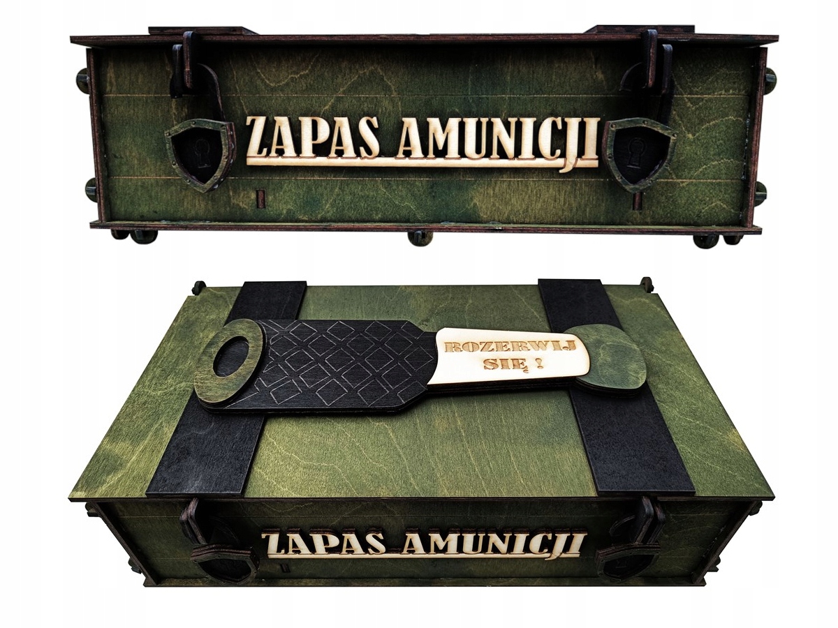 Skrzynka Wojskowa Karafka Z Kieliszkami Dla Wojskowego Militarny