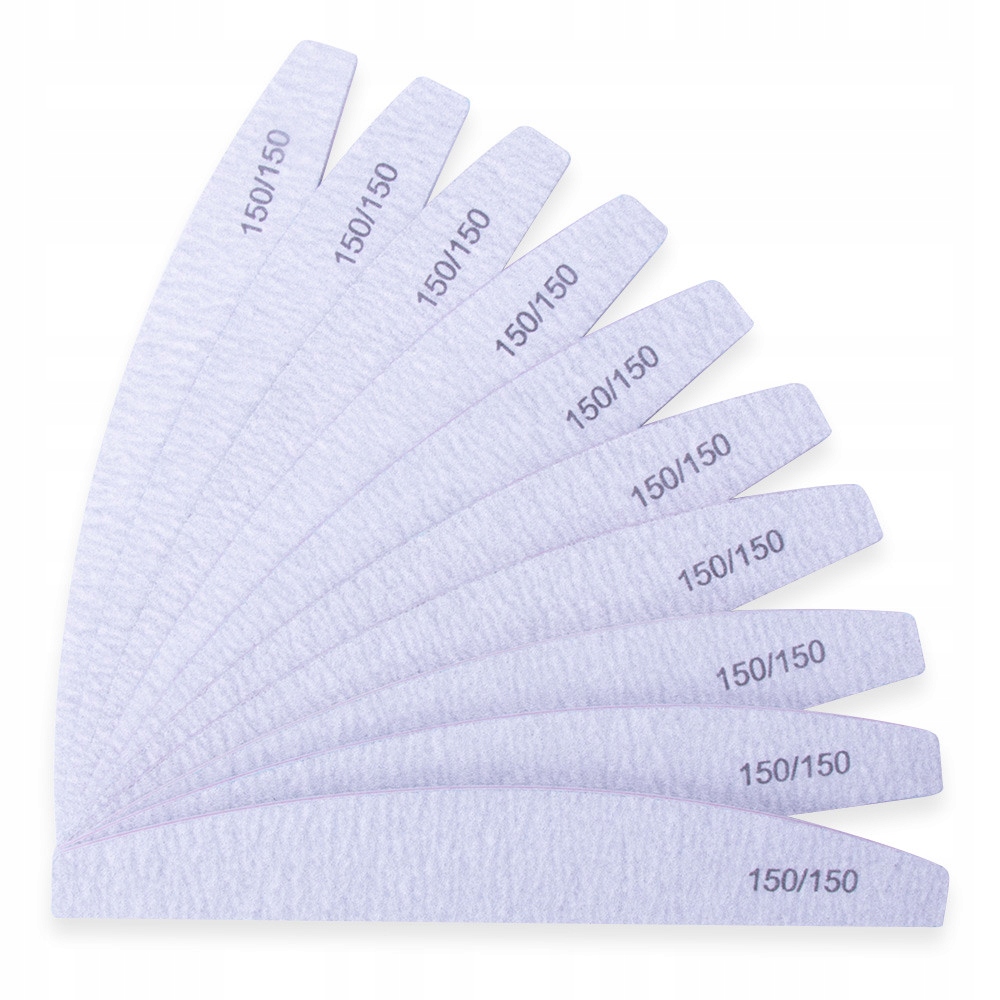 

10X Pilnik Do Paznokci Łódka Zebra 150/150 Pakiet
