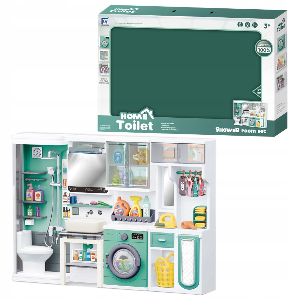 MEBELKI ŁAZIENKOWE DLA LALEK ZESTAW 4 ELEM. ASKATO