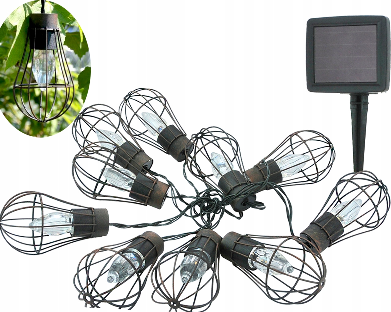 

Girlanda Solarna Lampa Ogrodowa Żarówki Lofcik X10