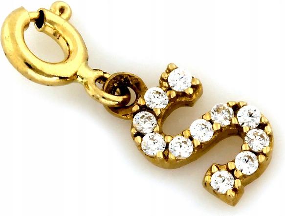 Přívěsek zlatý 585 přívěsek na náramky písmeno S na náramky pro ni