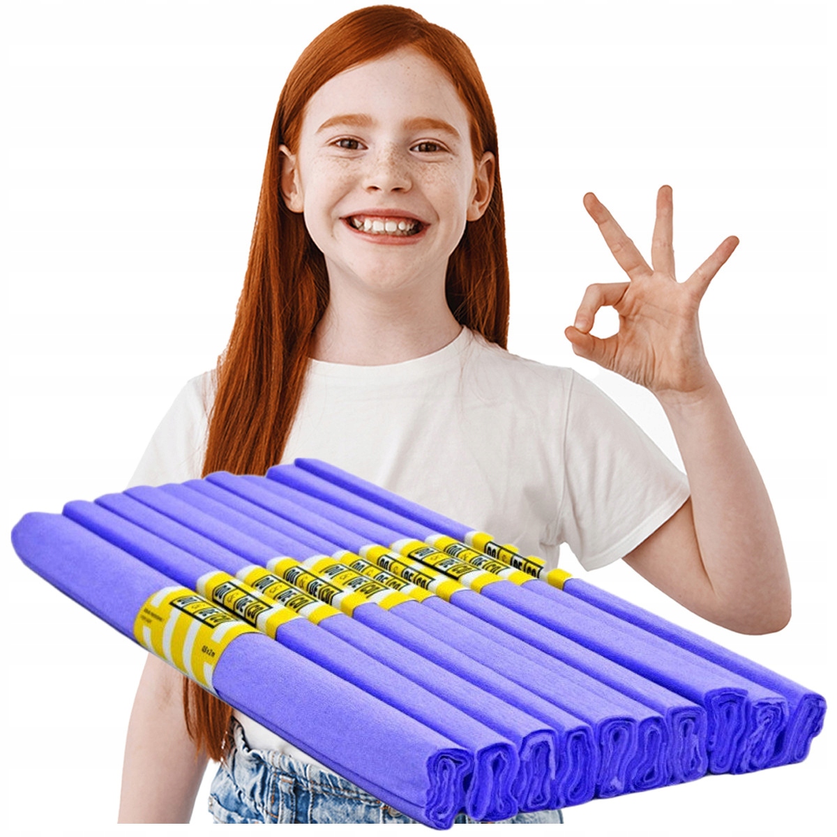 DO&DECO FIOLETOWA BIBUŁA MARSZCZONA KREPINA Kolor Odcienie fioletu