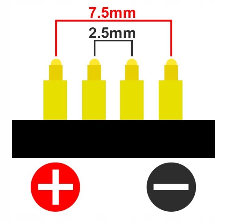 KABEL USB ŁADOWARKA SMARTWATCH 4PIN 7,5mm UNIWERSALNA KLIPS 7,5 mm Rodzaj kabel USB