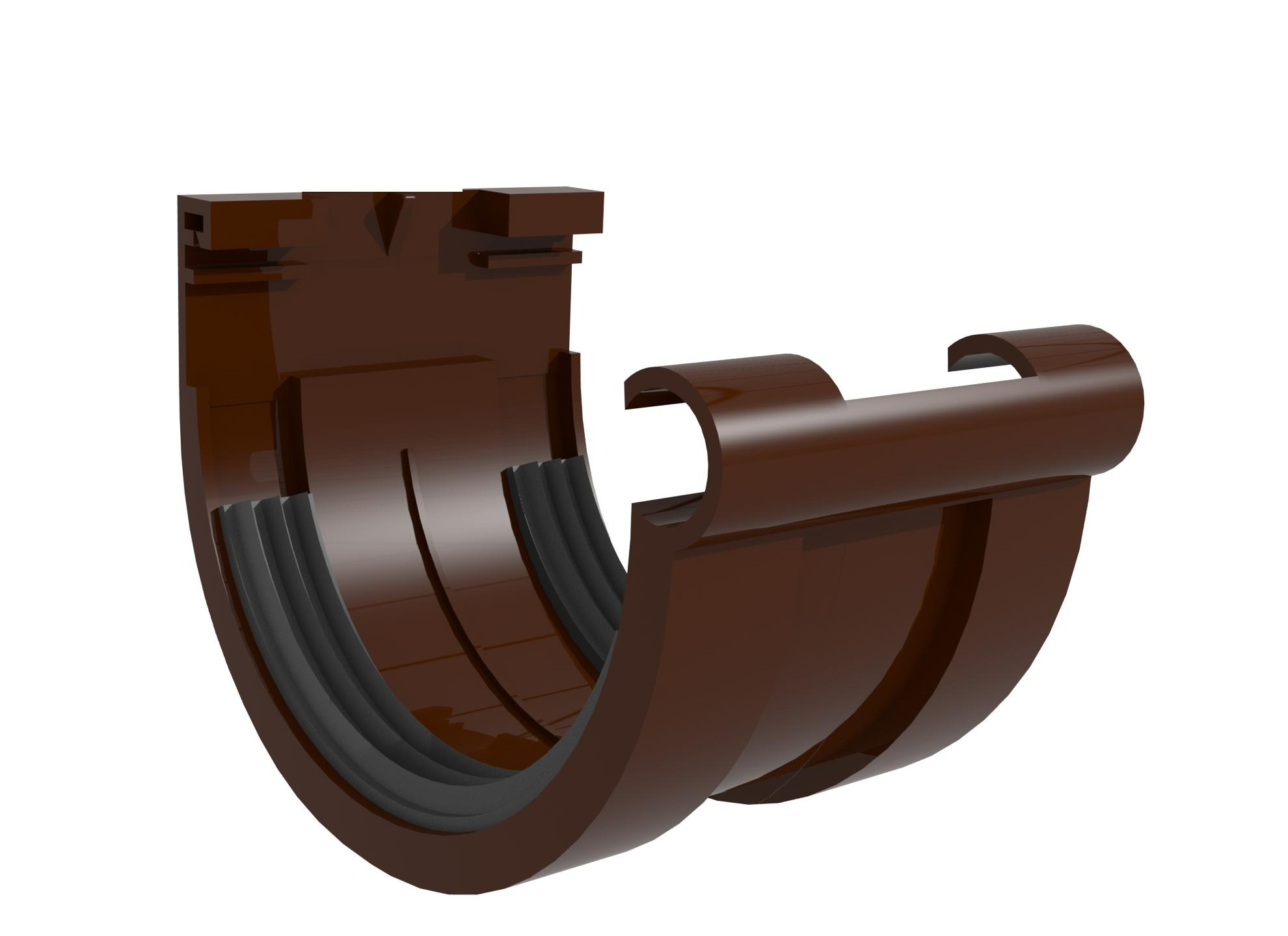 Złączka rynnowa G80 brąz