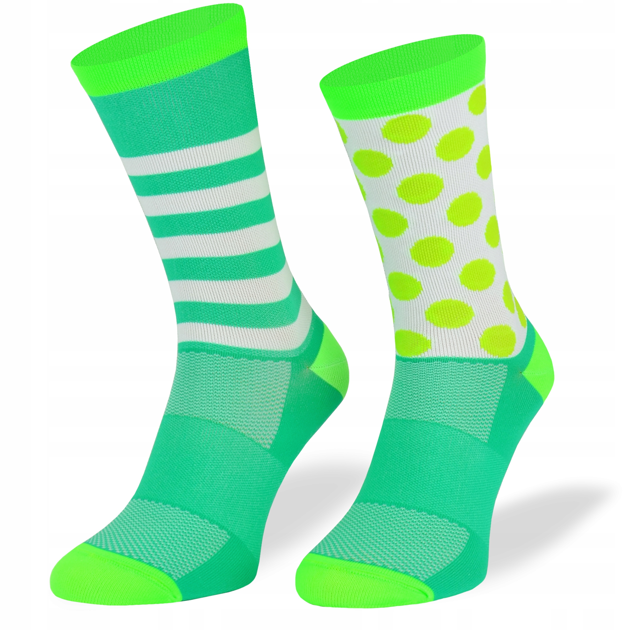 Skarpety rowerowe Cycling Racing Performance Comodo Green NEON-05 35-38